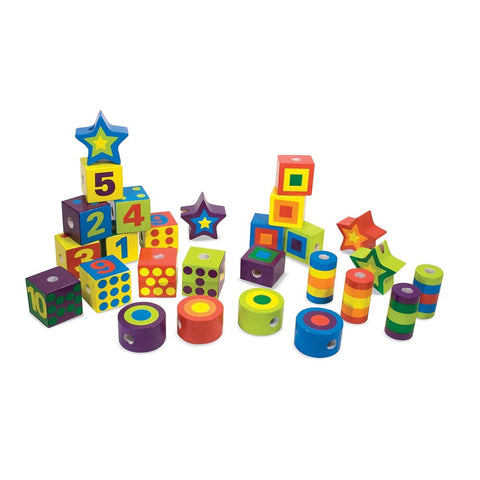 Image of Melissa and Doug Lacing Beads in a Box - 772137751