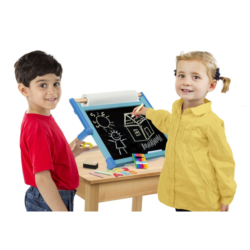 Melissa and Doug Wooden Double-Sided Tabletop Easel, Melissa and Doug