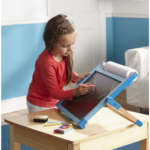 Image of Melissa and Doug Wooden Double-Sided Tabletop Easel - 000772127905