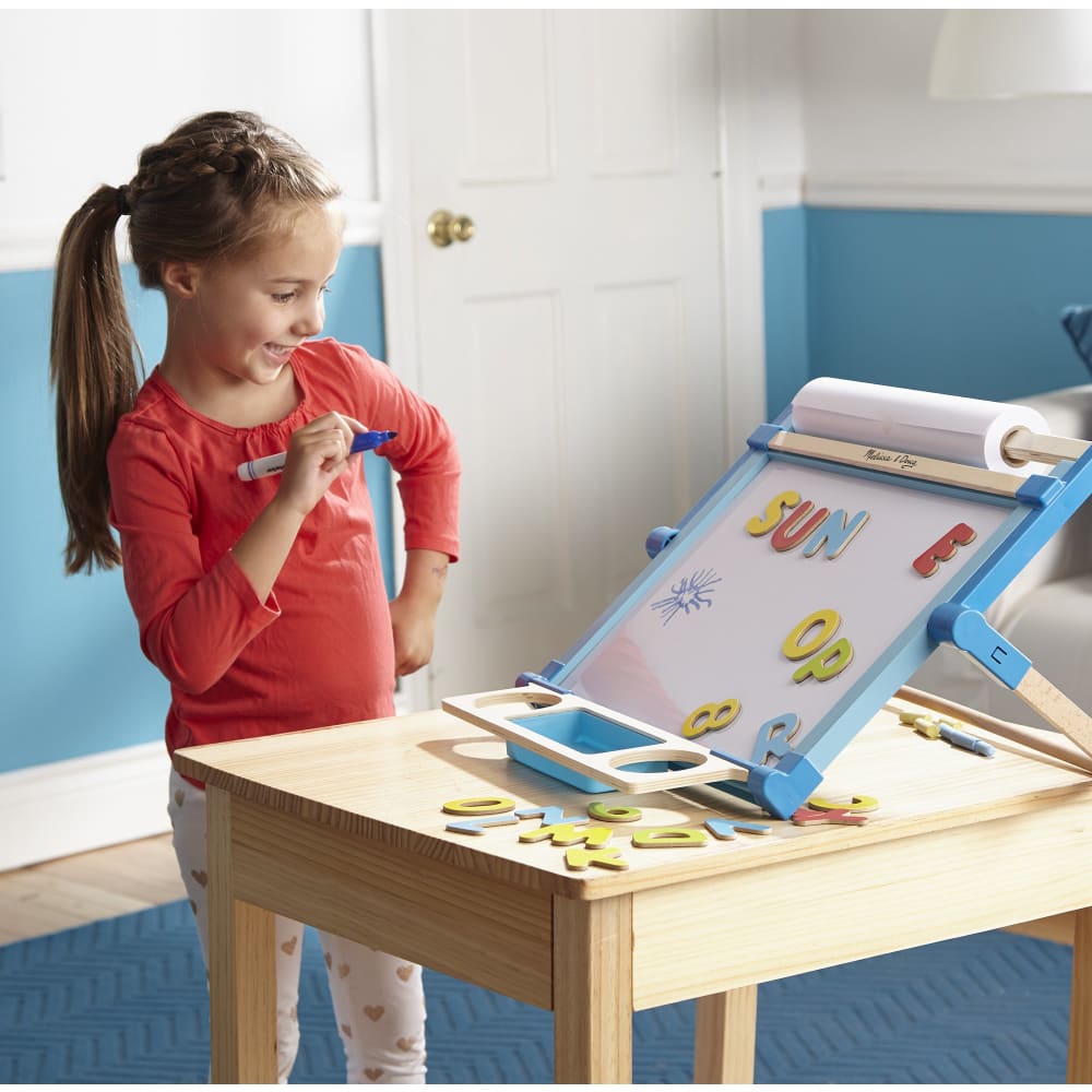 Melissa and Doug Wooden Double-Sided Tabletop Easel