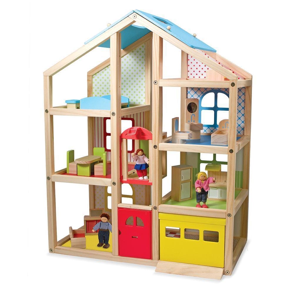 Melissa and Doug Wooden Hi-Rise Dollhouse