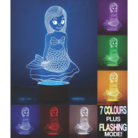 Mermaid 3D lamp - Gadget Store 5050341201982