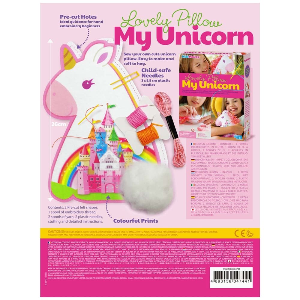 My Lovely Unicorn Pillow - 4M Great Gizmo 4893156047441