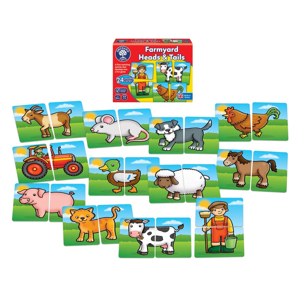 Orchard Toys Farmyard Heads and Tails Game - 5011863102003