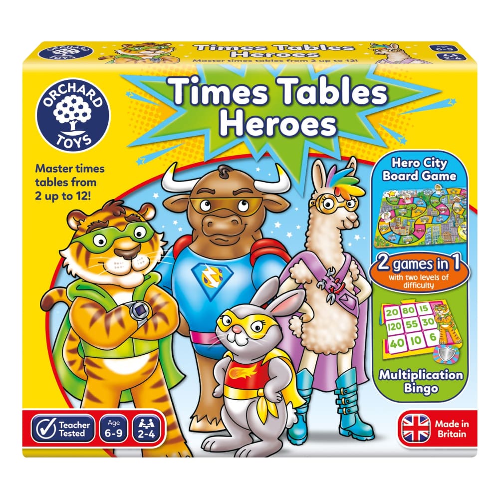 Orchard Toys Times Tables Heroes Game - 5011863000941