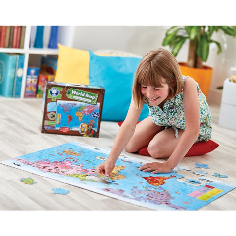 Image of Orchard Toys World Map Jigsaw Puzzle & Poster - 5011863301390