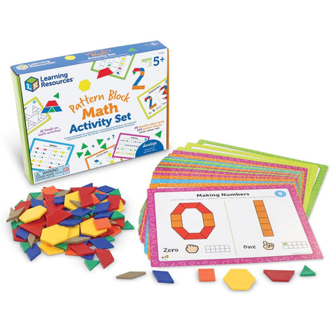 Image of Pattern Block Math Activity Set - Learning Resources
