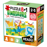 Puzzle 8+1 Dinosaurs - HeadU 8059591422243
