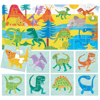 Puzzle 8+1 Dinosaurs - HeadU 8059591422243