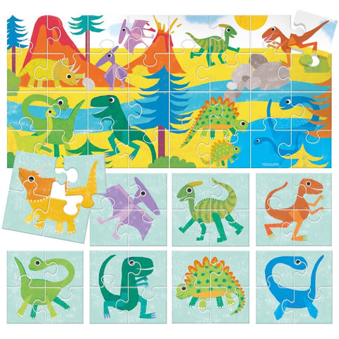 Image of Puzzle 8+1 Dinosaurs - HeadU 8059591422243
