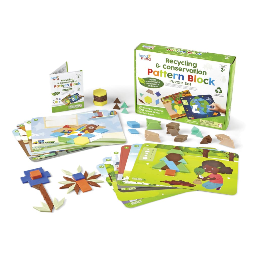 Recycling & Conservation Pattern Block Puzzle Set - Learning Resources