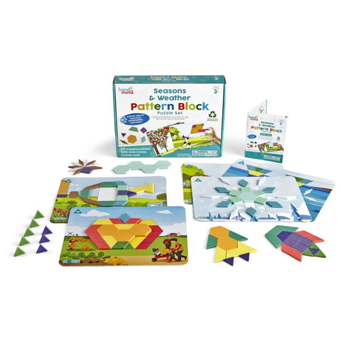 Image of Seasons & Weather Pattern Block Puzzle Set - Learning Resources