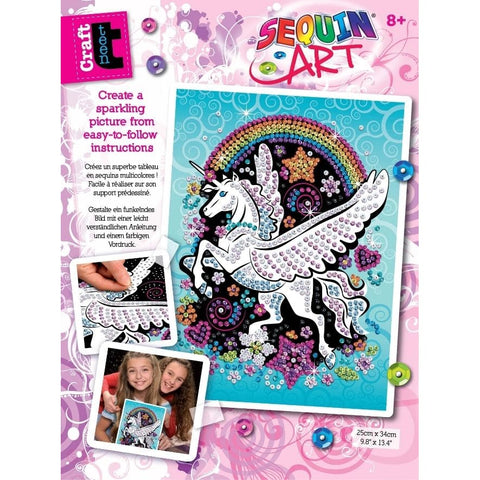 Image of Sequin Art Craft - Winged Unicorn - 5013634021063