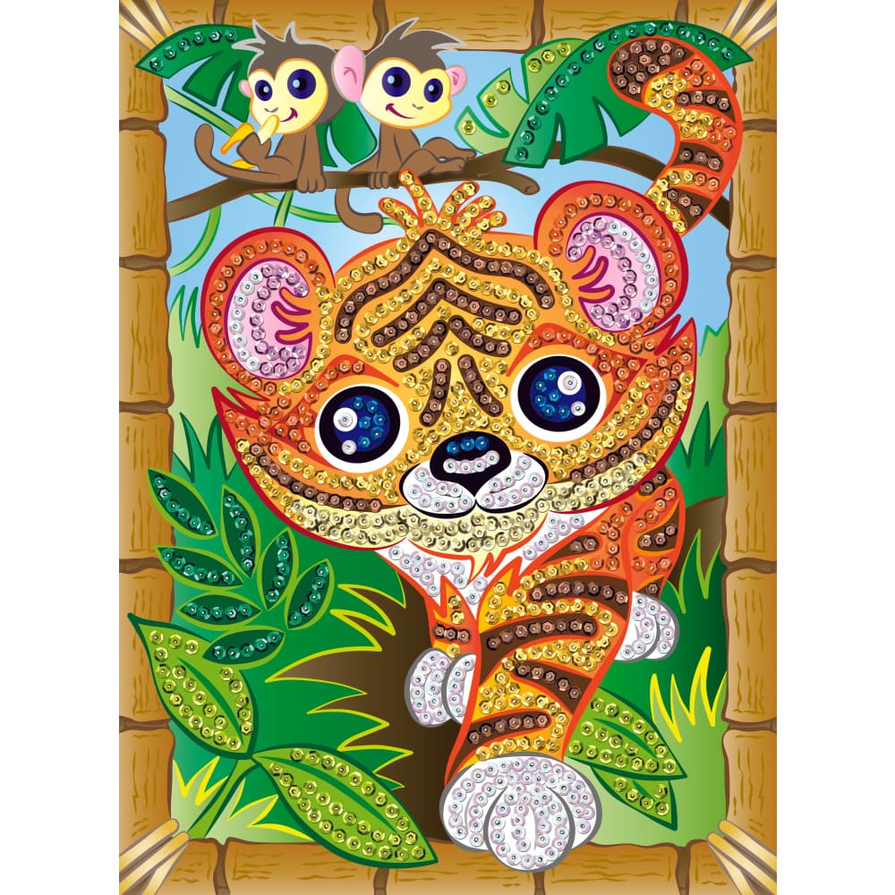 Sequin Art Smoogles - Scratch the Tiger - 5013634018155