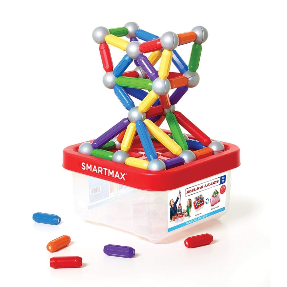 SmartMax – Build & Learn, Juego De Construcción De Descubrimiento Magnetico Con Desafios 2d Y 3d 100 Piezas Mas De 1 Ano SmartMax – Build & Learn, Juego De Construcción De Descubrimiento Magnetico Con Desafios 2d Y 3d 100 Piezas Mas De 1 Ano