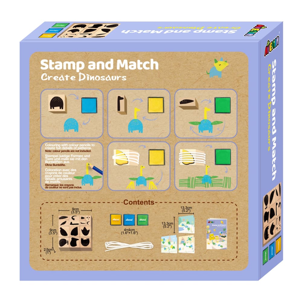 Stamp and Match Dinosaurs - 4M Great Gizmos 6920773317638