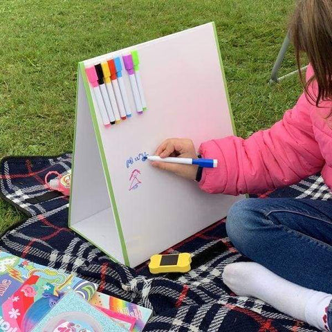 Image of Tabletop Magic Magnetic Whiteboard Easel A3 with 8 pens & eraser - 5060182800855