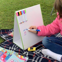 Tabletop Magic Magnetic Whiteboard Easel A3 with 8 pens & eraser - 5060182800855