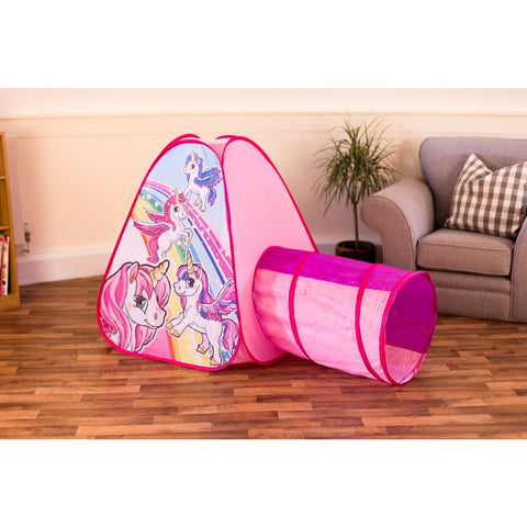 Image of Unicorn Play Tent and Tunnel - BrightMinds UK