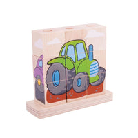 Wooden Stacking Blocks Transport - Bigjigs Toys 691621531051