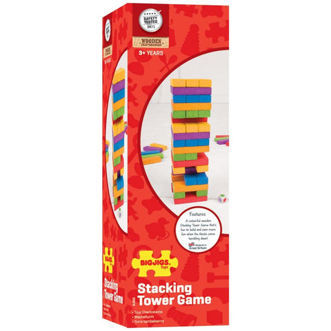Wooden Stacking Tower Game (BJ695) | Wooden Stacking Game | Bigjigs ...
